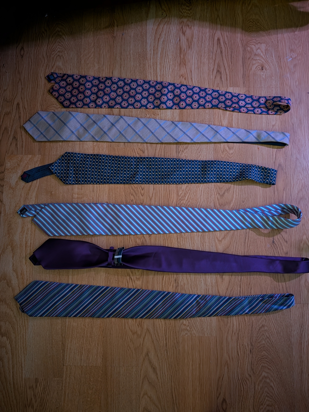 Assorted Men's Neck Ties - Purple, Blue, Gray, Burgundy, All For $25